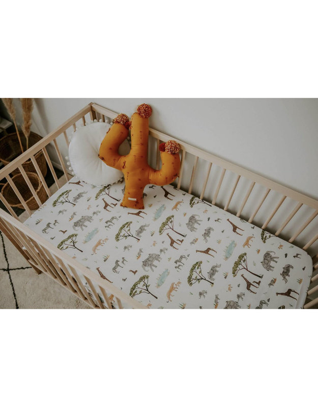 Snuggle Hunny Drap-housse pour lit de bébé- Safari