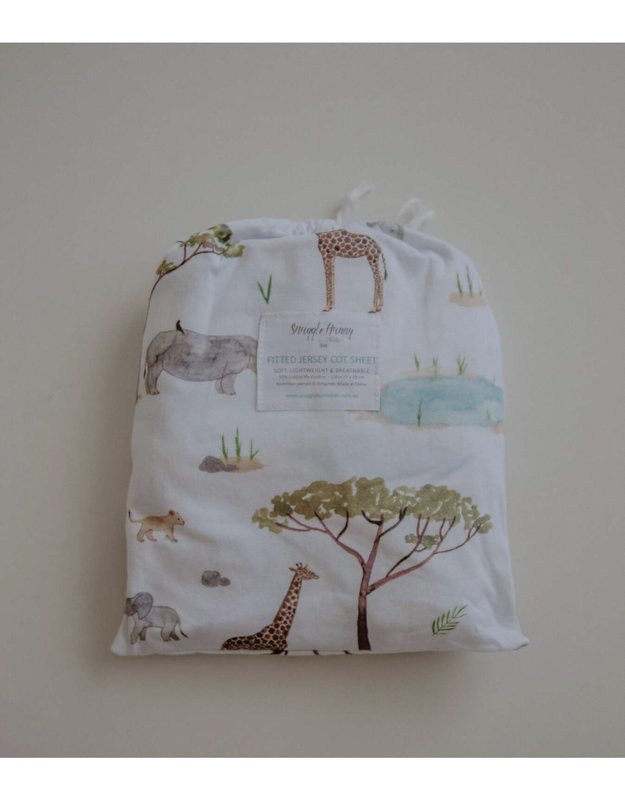 Snuggle Hunny Fitted Cod Sheet - Safari