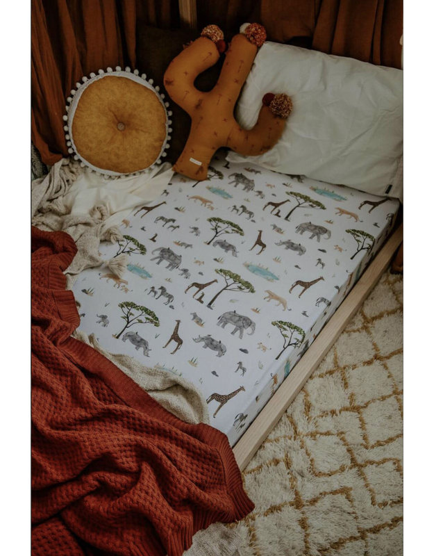 Snuggle Hunny Fitted Cod Sheet - Safari