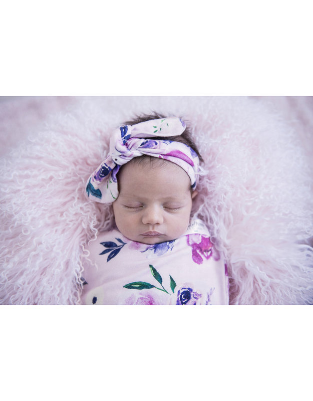 Snuggle Hunny Snuggle Swaddle and Topknot - Floral Kiss