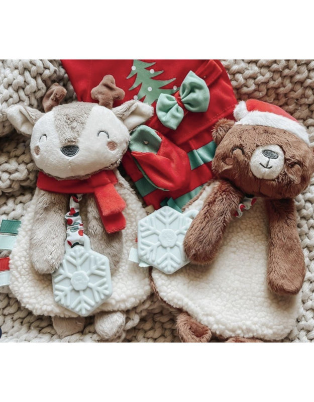 Itzy Ritzy Holiday Itzy Lovey™ Plush And Teether Toy - Bear