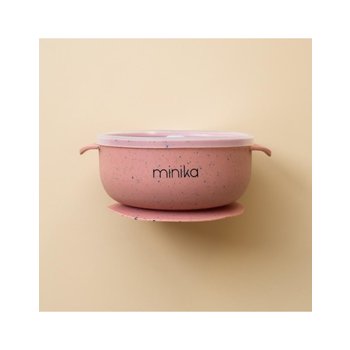 Minika Bol en silicone avec couvercle - Sorbet