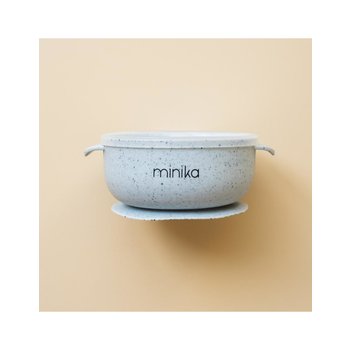 Minika Silicone bowl with lid - Ice
