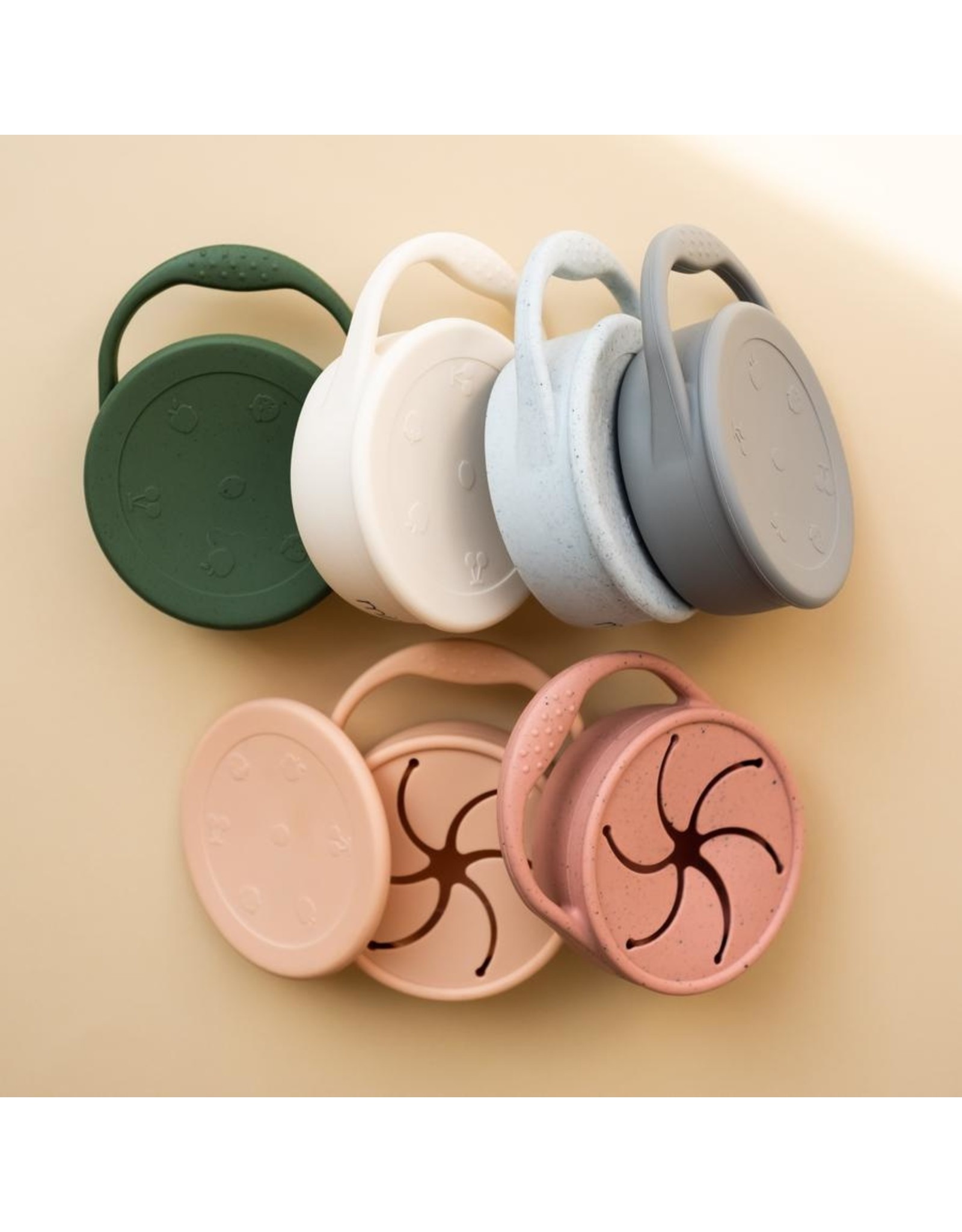 Minika Snack cup with lid - Leaf