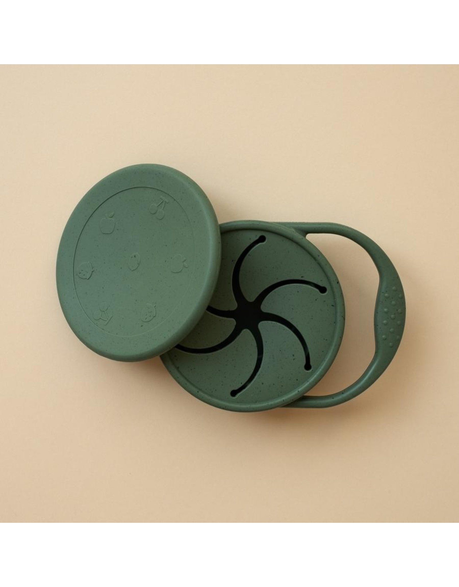 Minika Snack cup with lid - Leaf