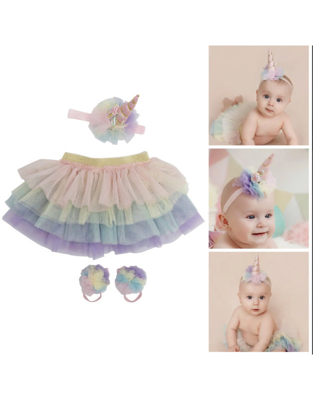 JLIKA Newborn baby girl tutu set - Unicorn