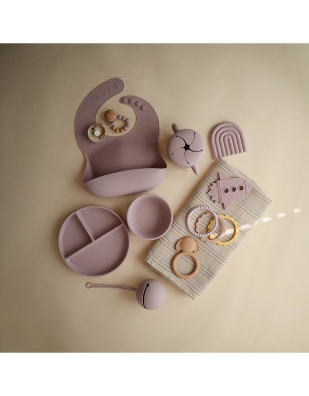 Mushie Silicone pacifier holder case - Soft lilac