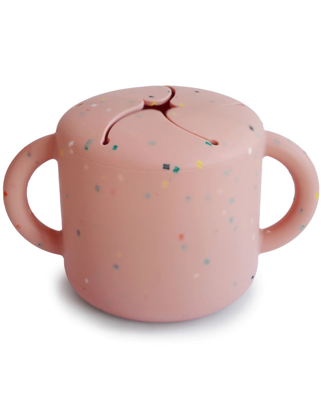 Mushie Silicone Snack Bowl - Powder Pink Confetti