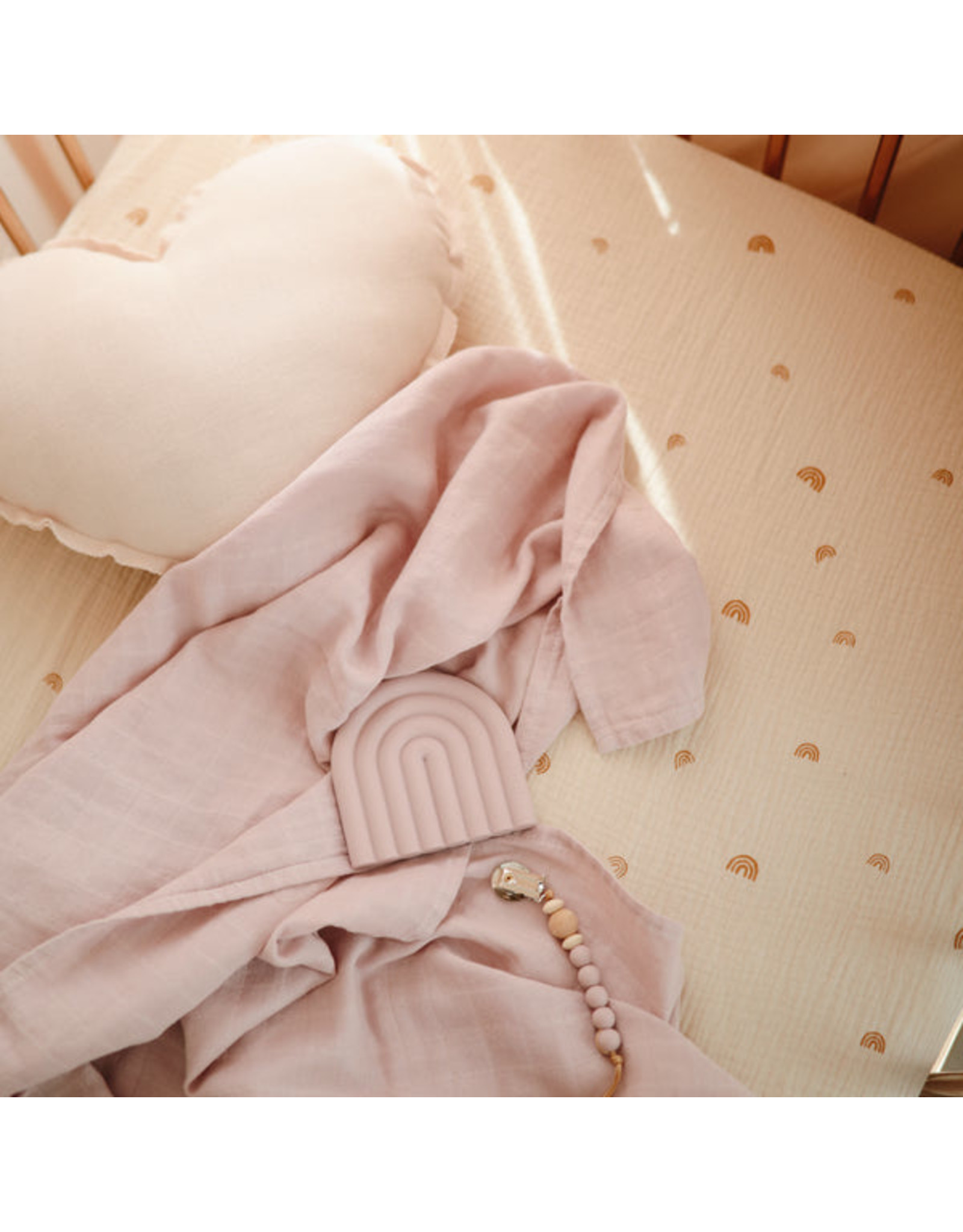 Mushie Jouet de dentition arc-en-ciel - Mauve