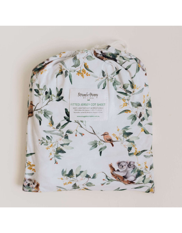 Snuggle Hunny Fitted sheet - Eucalyptus