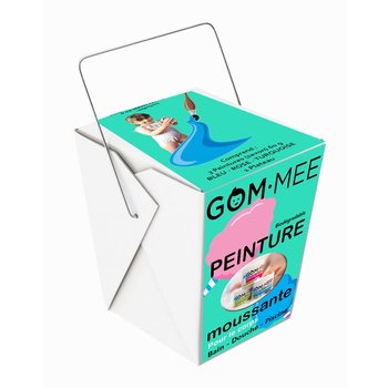 Gom-Mee Boite Cadeau Peinture Moussante Bleu-Vert-Rose (60g X 3 )