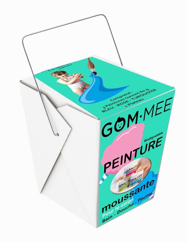 Gom-Mee Gift Box Blue-Green-Pink Foam Paint (60g X 3 )