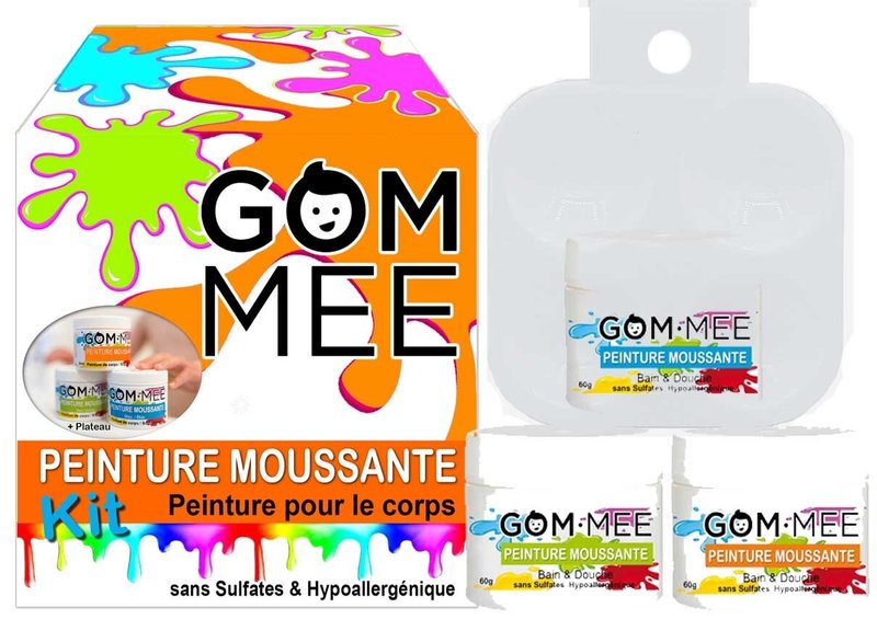 Gom-Mee Gift Box Blue-Green-Orange Foaming Paint (60g X 3 )