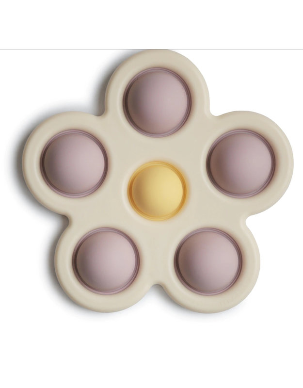 Mushie Flower Press Toy, Lilac