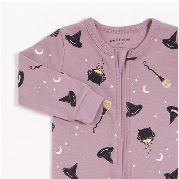 Petit Lem Bewitched Glow in Dark Print on Mauve Sleeper