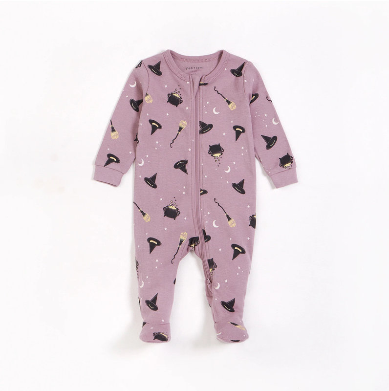 Petit Lem Bewitched Glow in Dark Print on Mauve Sleeper