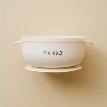 Minika Bol en silicone avec succion et couvercle - Shell