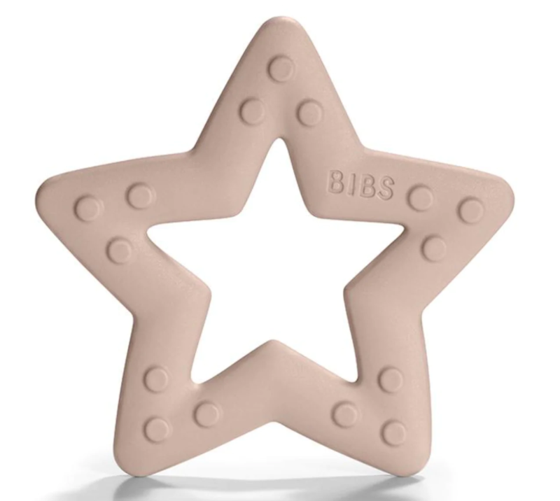 Bibs teething toy, star - pink