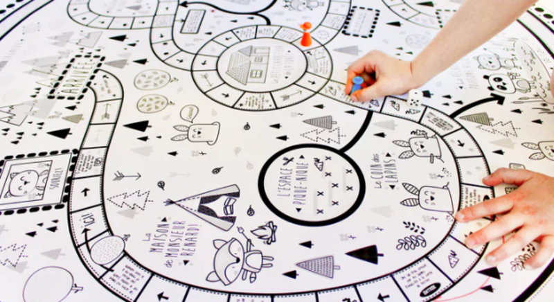 Atelier Rue Tabaga giant coloring poster - animal trail