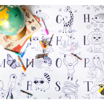 Atelier Rue Tabaga giant coloring book poster - alphabet book