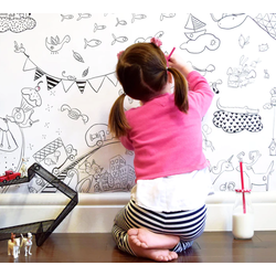 Atelier Rue Tabaga giant coloring poster - festive