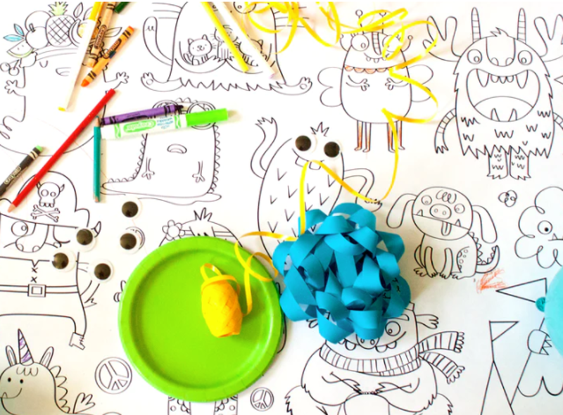 Atelier Rue Tabaga affiche geante a colorier - les petits monstres