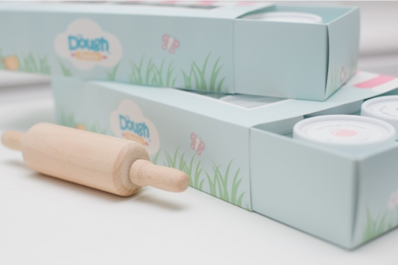 The Dough Parlour tubes de pâte à modeler naturelle - canneberge