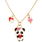 Girl Nation Fantasie Necklace, Panda With Heart