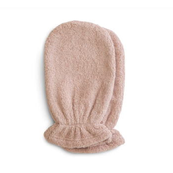 Mushie Paquet de 2 mitaines de bain en coton biologique - Blush