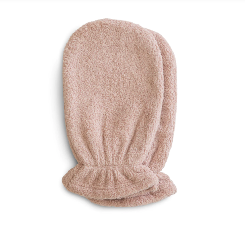 Mushie Pack of 2 bath mitts organic cotton - Blush