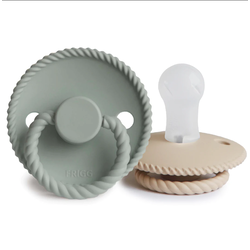 Mushie Set of 2 silicone pacifiers 0-6 months - Sage & Crescent