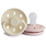 Mushie Set of 2 silicone pacifiers moon 0-6 months - Blush & Cream