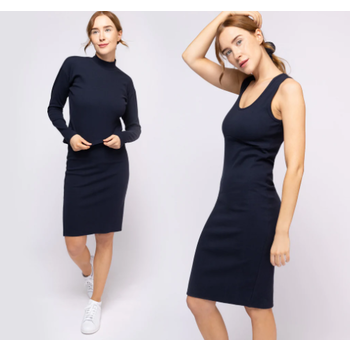 Petit Lem Women's matching dress and top set (2 pcs.)-Navy Blue