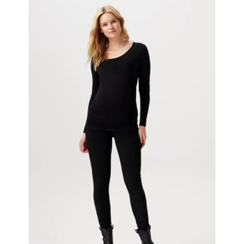 Noppies Odellal Long Sleeve Nursing Shirt-Black