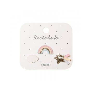 Rockahula 3 Ring Set, Rainbow