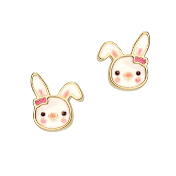 Girl Nation Boucles d'oreilles en émail - Lapin