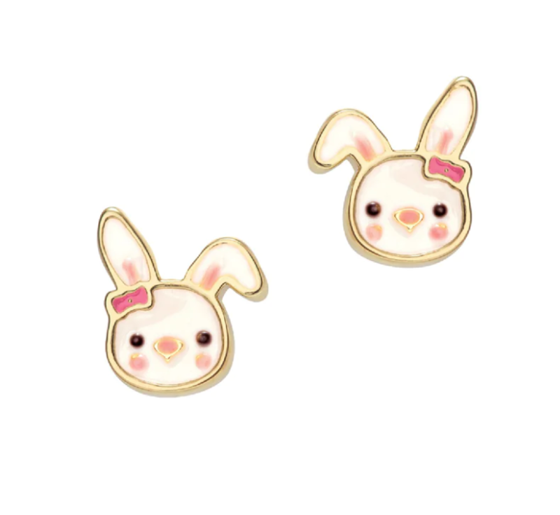 Girl Nation Enamel stud earrings - Bunny