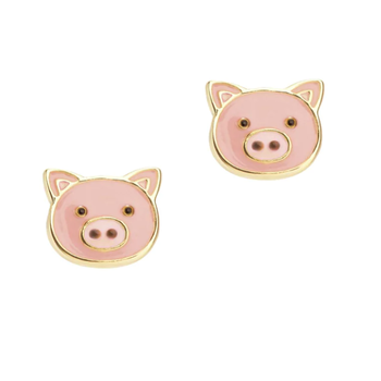 Girl Nation Enamel earrings - Pig