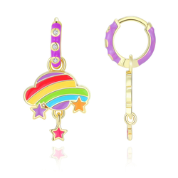 Girl Nation Hanging earrings - Cloud Rainbow