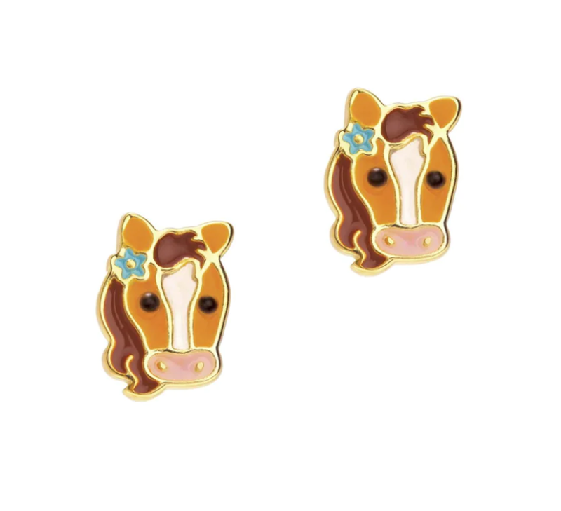 Girl Nation Enamel earrings - Horse
