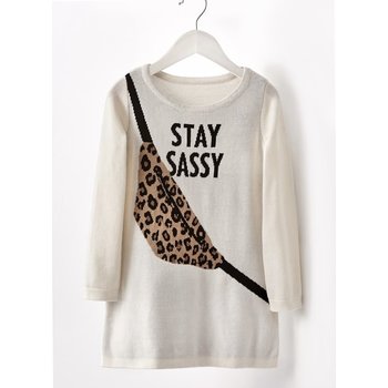 Cartwheel, Stay Sassy Dress, White/Leopard
