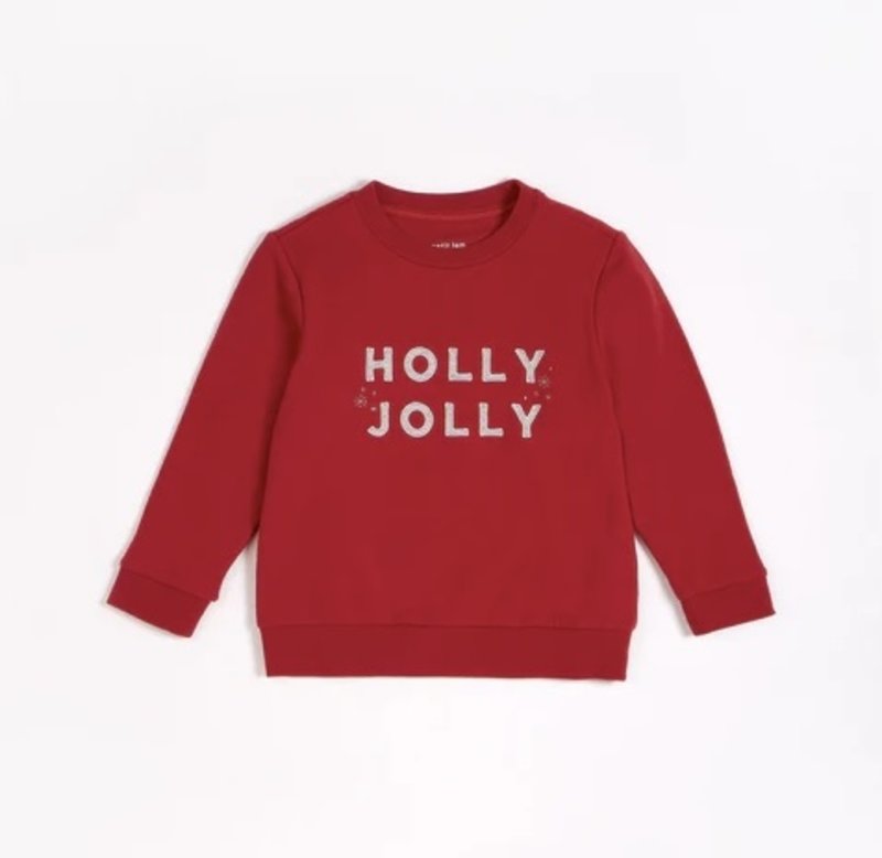 Petit Lem Petit Lem, Pull En Molleton Rouge "Holly Jolly" Pour Enfant