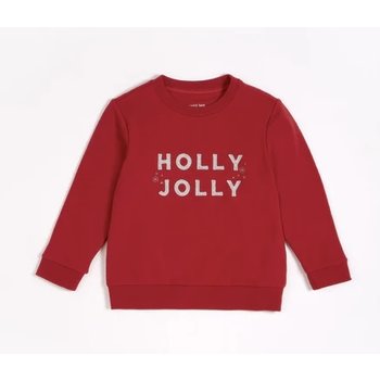 Petit Lem Petit Lem, Crewneck "Holly Jolly" For Adults - Red
