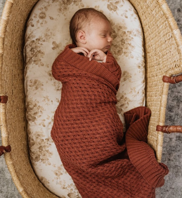 Snuggle Hunny Diamond knit, Umber