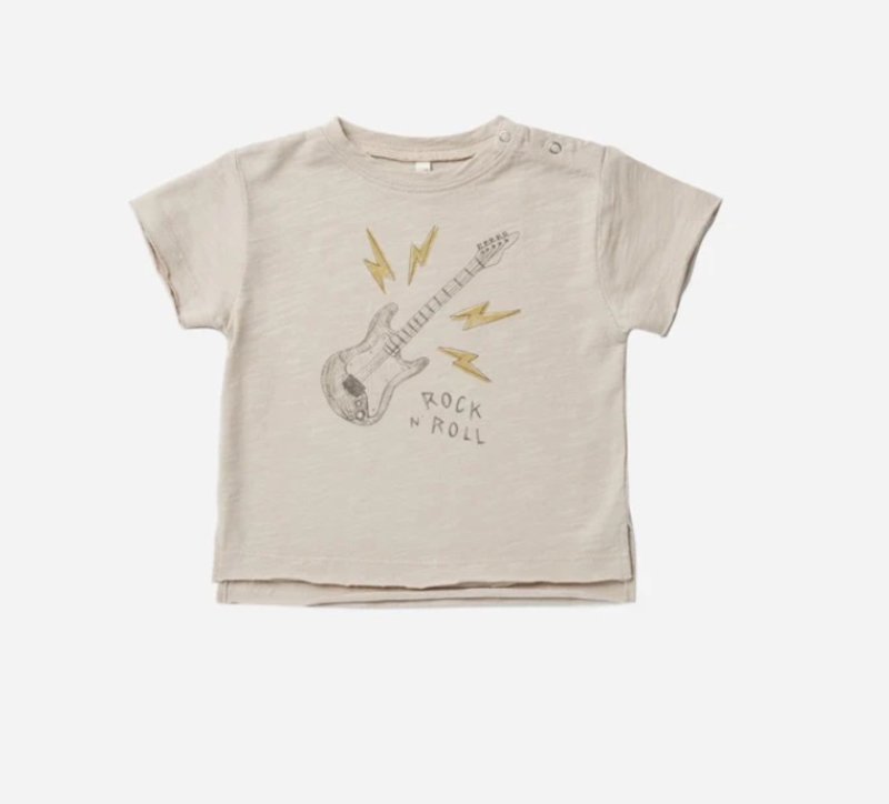 Rylee + Cru Tee-shirt à bord brut, Guitar - Pebble