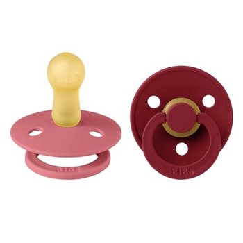 Bibs Set of 2 latex pacifiers 0-6M - Coral & Ruby