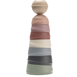 Bibs Wobbly Tower - Pastel Rainbow