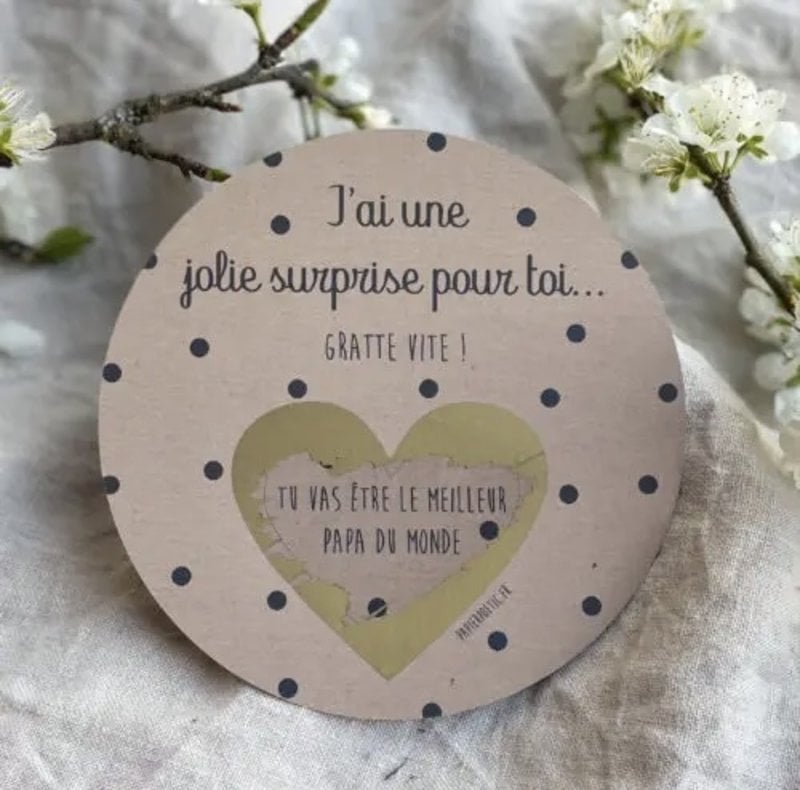 Paper Poetic Carte à gratter-Papa