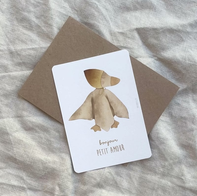 Paper Poetic Carte de souhaits-Doudou goose