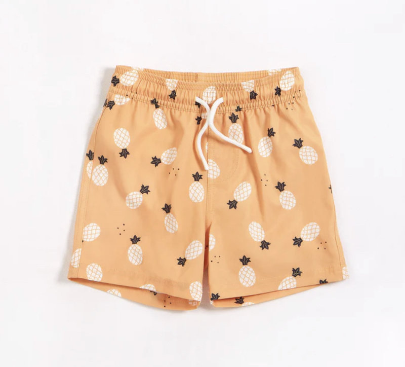 Petit Lem Pineapples on Sunset Swim Trunks